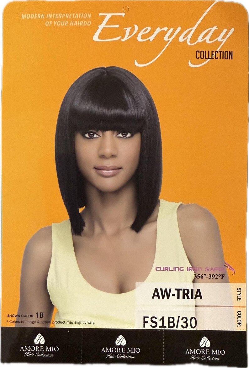 Amore Mio Aw-tria Wig Long Blunt Cut With Bangs Synthetic Hair FS1B/30 ...