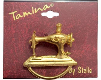 Wholesale Lot 12 Gold Silver Tone Reading Glasses Holder Sewing Machine Brooches