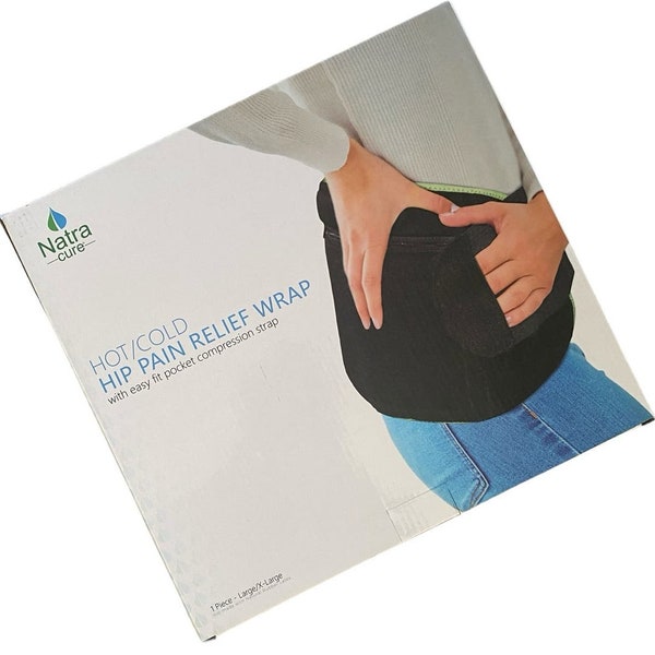 NatraCure Hot Cold Hip Lower Back Pain Relief Wrap Bursitis Sciatica Hip L/XL