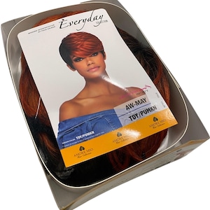 Amore Mio Fierce Boy Cut Pixie Wig Aw-May TDY/PUMKN Orange Brown Synthetic NRFB