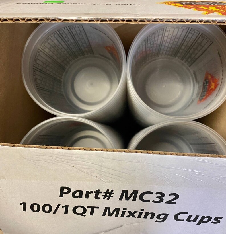 High Teck Products MC32 Paint Mixing Cup 1 QT Cup Qty 100/box Etsy