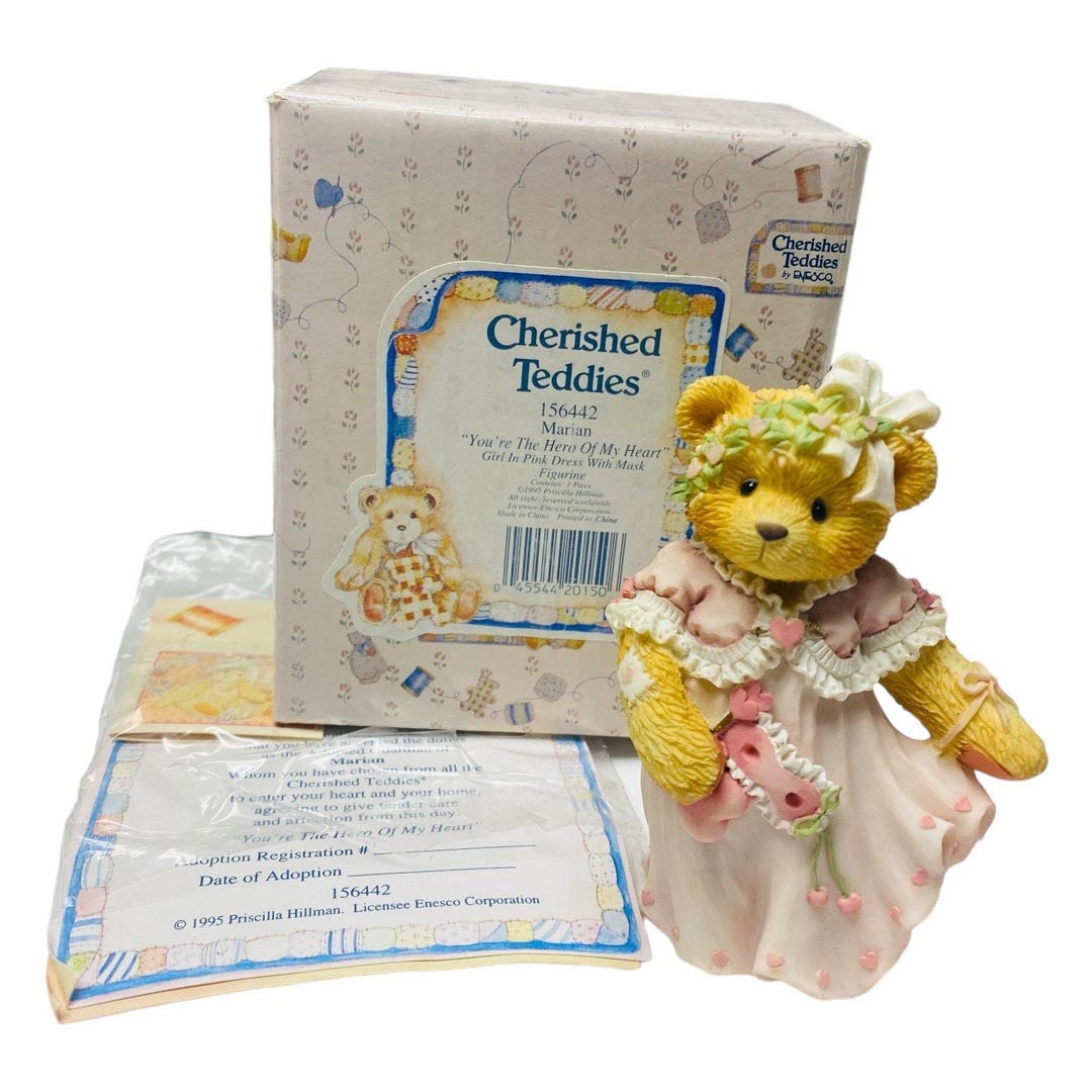 Cherished Teddies 1995 Marian You're the Hero of My Heart