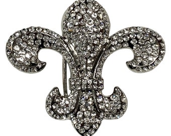 Isabellas Journey Rhinestone Belt Buckle Fleur De Lis 6188 NEW