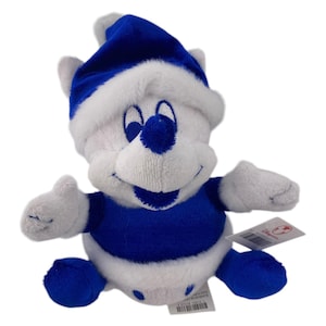 Vtg Disney Winter Wonderland Mickey Mouse & Tigger Plush Lot Blue White Retired image 2