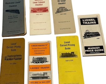 Lot of 7 Ladd April Publications Greenberg's Lionel Train Guides 1901 to 1988