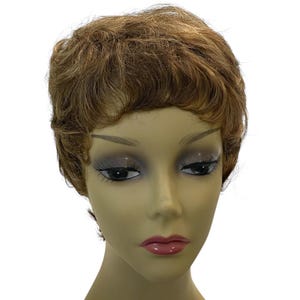 Vivica A Fox Human Hair Wig P4/27/30 Layered Pixie Short Brown Red Highlights