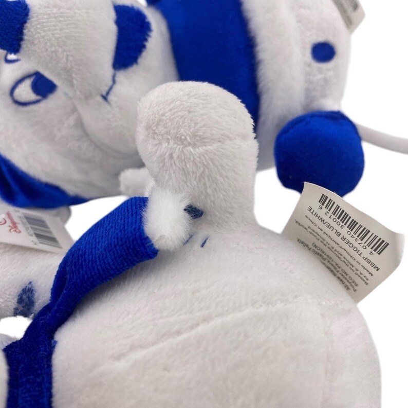 Vtg Disney Winter Wonderland Mickey Mouse & Tigger Plush Lot Blue White Retired image 5