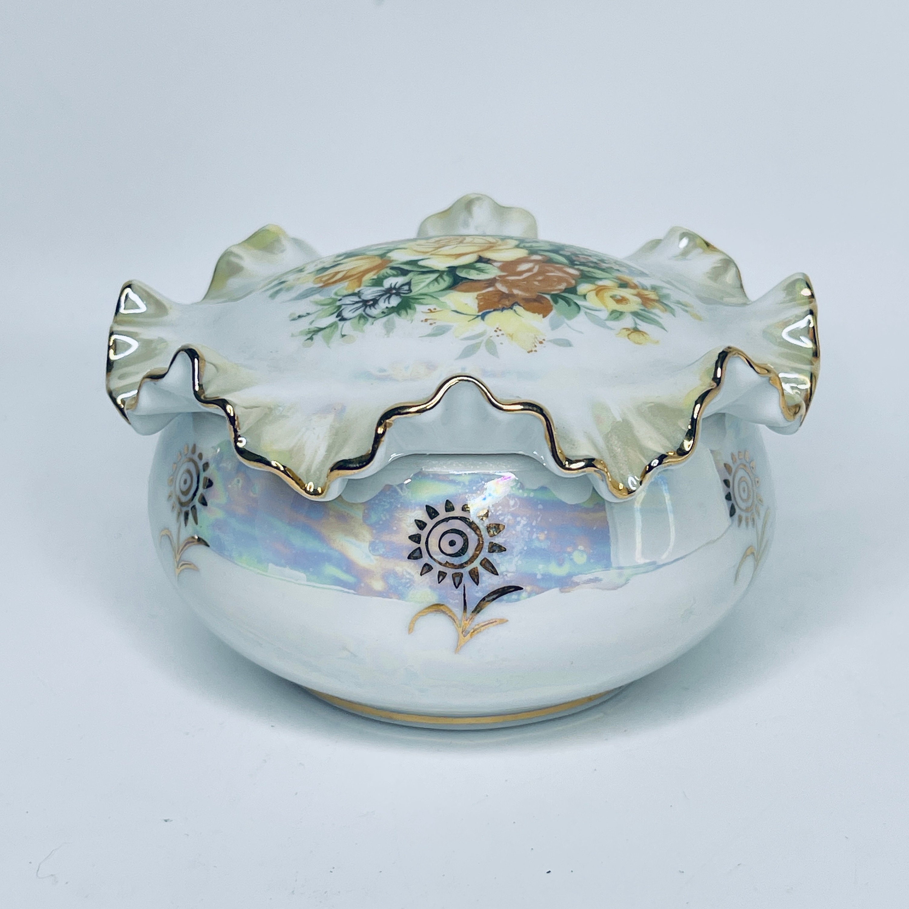 Simco Art Ware Lustre Trinket Box - Made in Japan Simco Pot