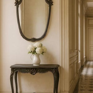 Set console e specchio Rococò