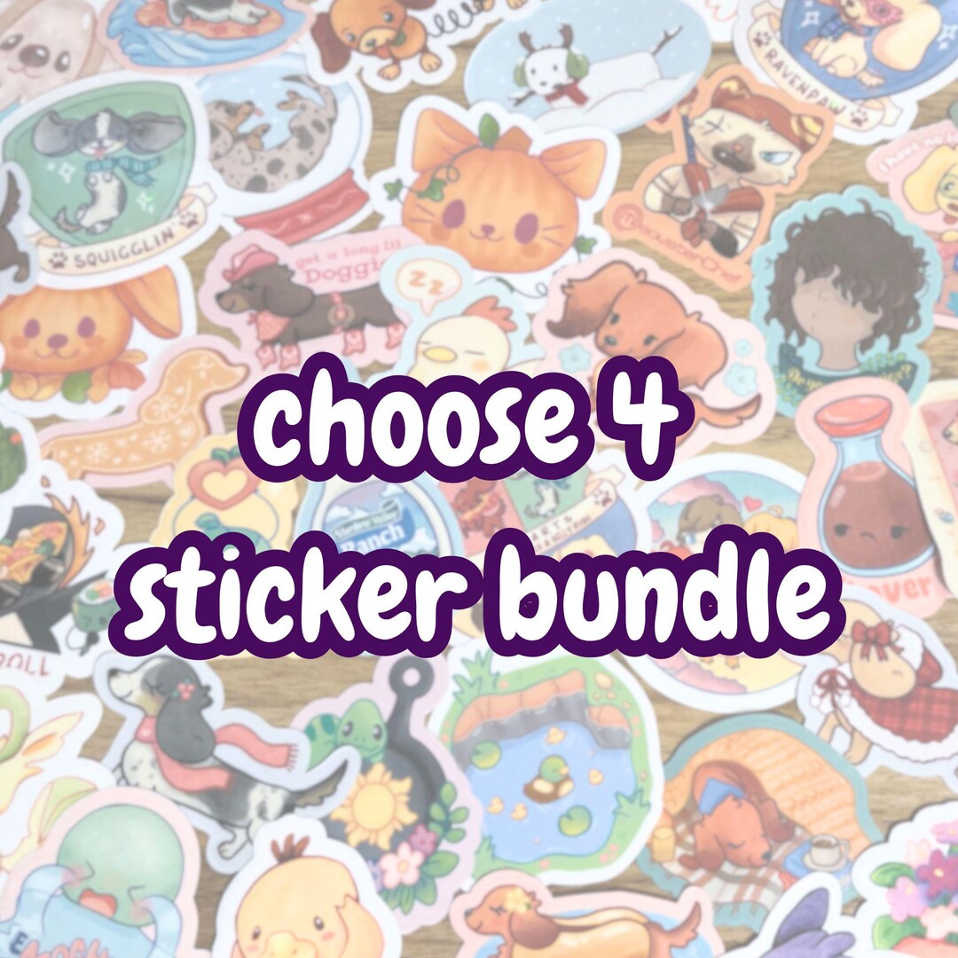 4 Sticker Bundle Pack | Mix and Match | Laptop Stickers | Journal ...