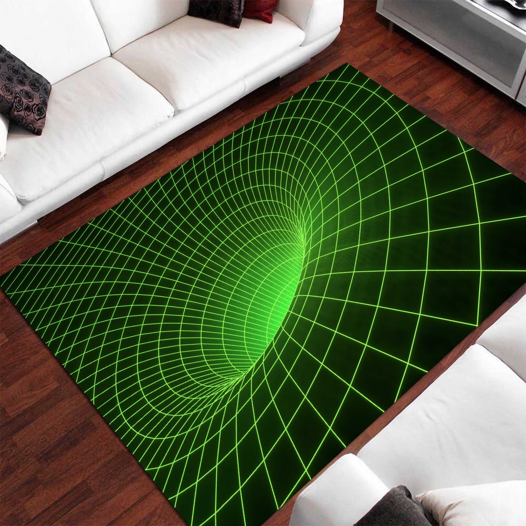 3D Illusion Rug Optical Illusion Rug Vortex Rug 3D Etsy