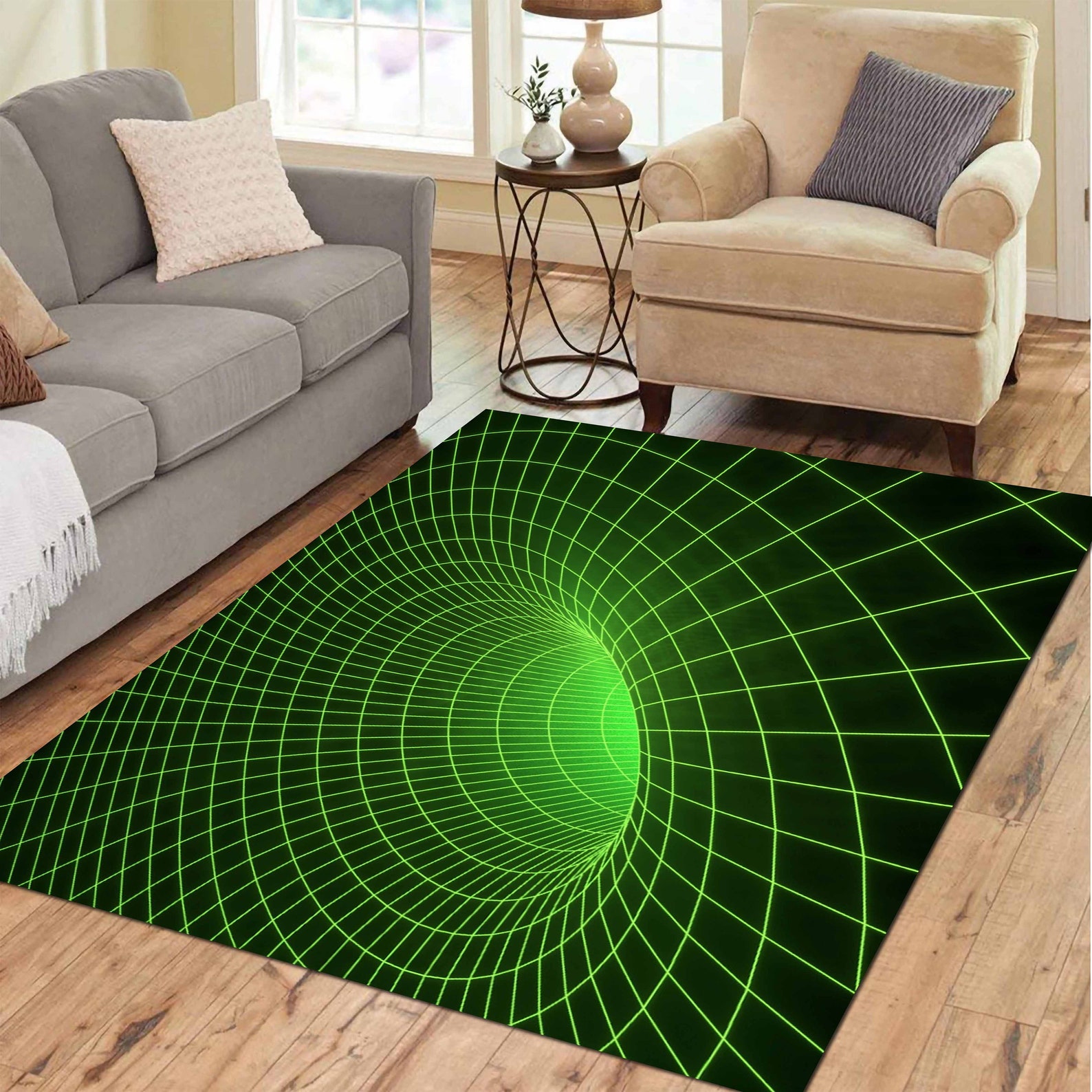 3D Illusion Rug Optical Illusion Rug Vortex Rug 3D Etsy