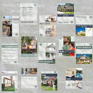 Real Estate Instagram Templates for Canva | Just Listed, Open House, Sold, Price Reduced Social Media Post Bundle for Realtors, digital