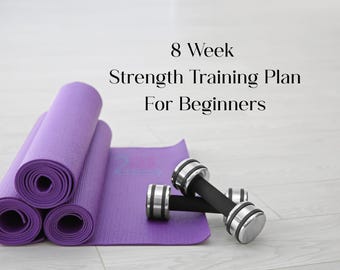 8 Wochen Krafttraining-Leitfaden für Anfänger, Digitaler Download, Workout für Zuhause, Anfänger Übungsplan, PDF Download, Wochen-Fitnessplan