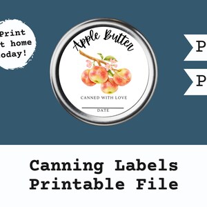 Printable Canning Labels: Kitchen Organization (PDF & PNG)
