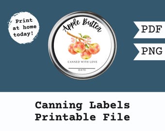 Etiquetas imprimibles para conservas: Organización de la cocina (PDF y PNG)