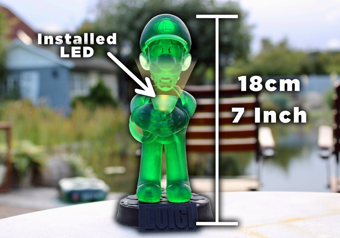 Luigis Mansion 3 Gooigi Figure With LED / Luigis Mansion Etsy UK