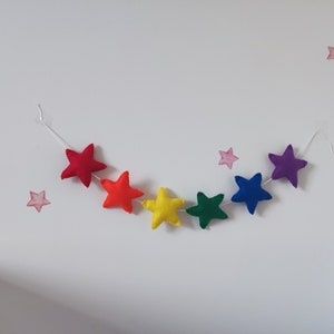 Nursery garland, nursery mobile, star, baby shower gift, toddler room, baby gift, nursery decoration, letter decoration, nursery garland image 6