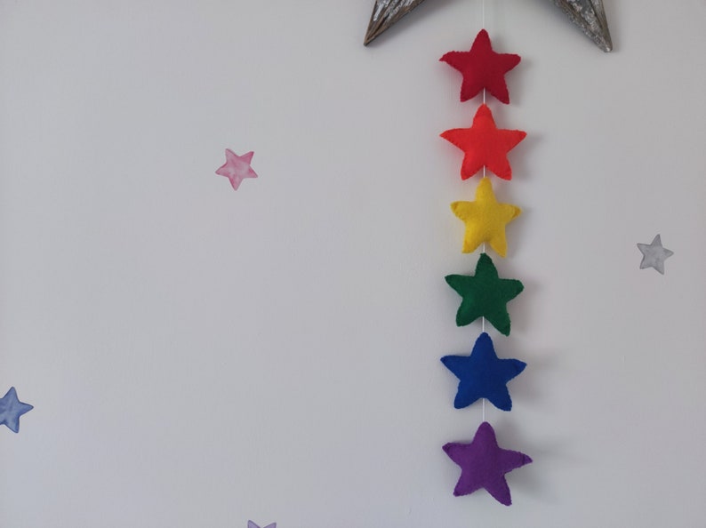 Nursery garland, nursery mobile, star, baby shower gift, toddler room, baby gift, nursery decoration, letter decoration, nursery garland image 5