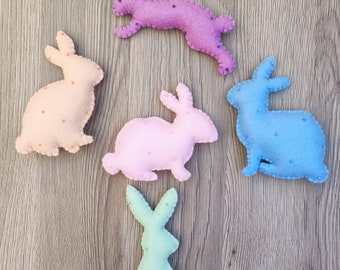 Handmande Felt Easter Bunny Decorations, Easter Bunny, Easter garland, Easter Decor, Gifts, Handmade, Easter Gifts,