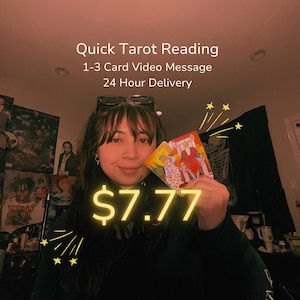 5 minuters intuitiv tarotläsning | Videomeddelande med 1–3 kort, vägledning samma dag