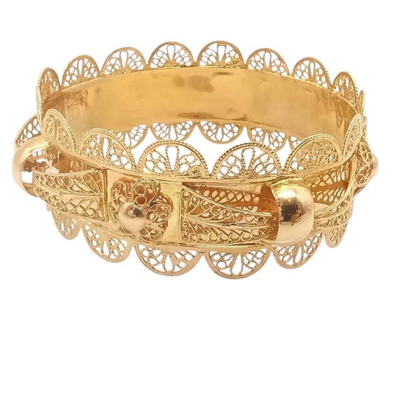 Bracelet Ancien Or Rose 18 Carats Art Déco Avec Diamants - Pièce Unique 12,1 G