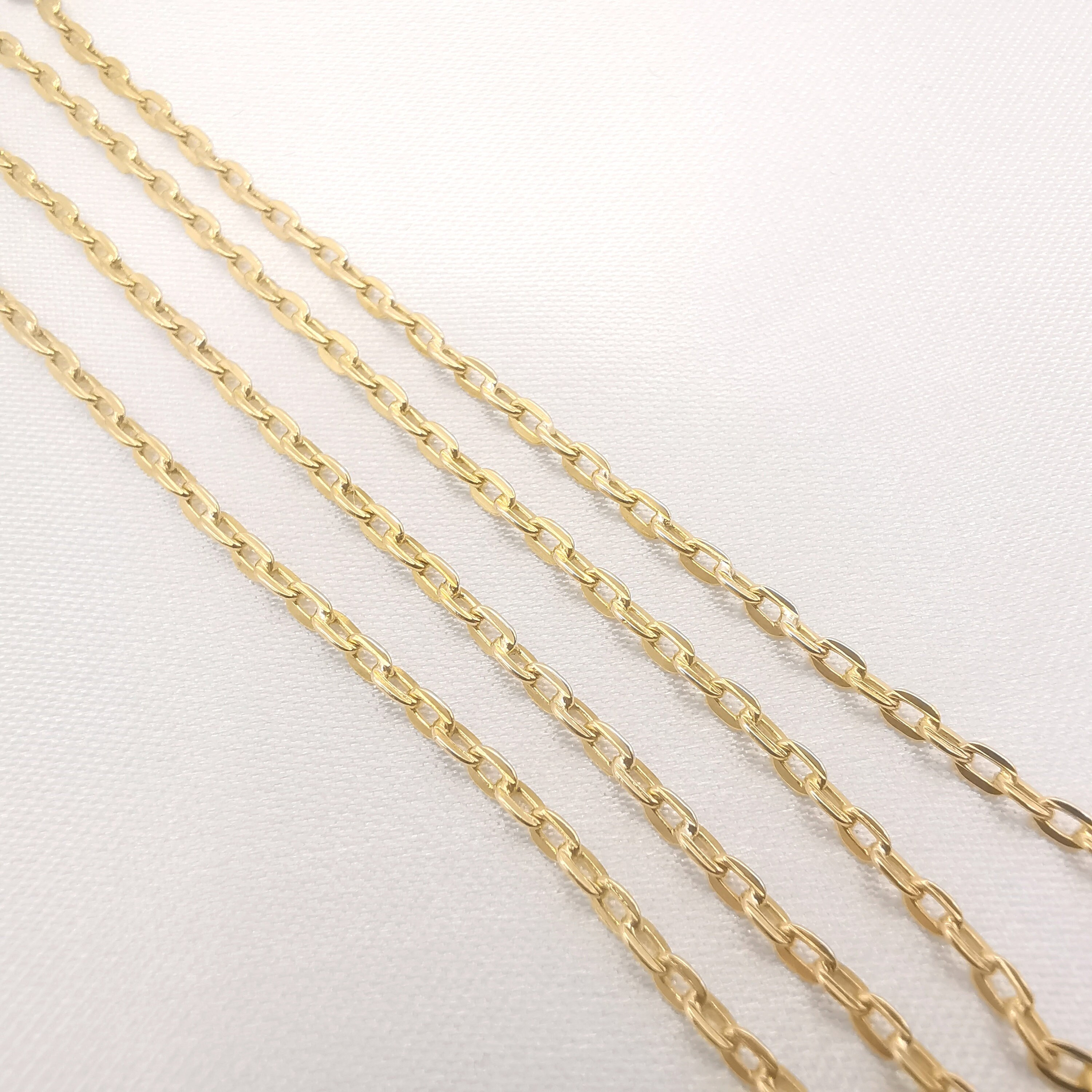 18” Flat 7mm 18KY Gold Mesh Necklace