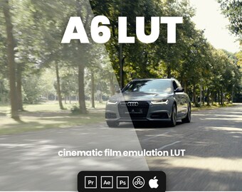 A6 LUT - Professional colours in seconds! - Cinematic Film LUTs for Adobe Premiere, Davinci Resolve, Final Cut Pro and more