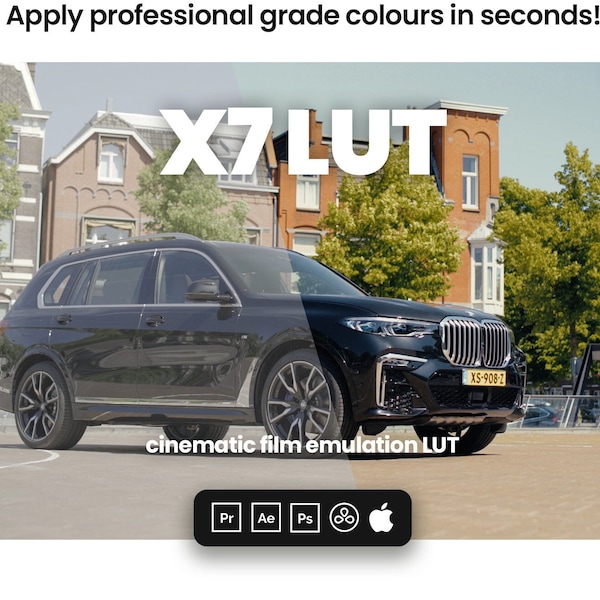 X7 LUT - Professional colours in seconds! - Cinematic Film LUTs for Adobe Premiere, Davinci Resolve, Final Cut Pro and more