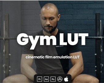 Gym LUT - Profesjonalne kolory w kilka sekund! - Kinowe LUT-y filmowe dla Adobe Premiere, Davinci Resolve, Final Cut Pro i innych