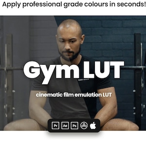 Gym LUT - Professionella färger på några sekunder! - Filmiska film-LUT:er för Adobe Premiere, Davinci Resolve, Final Cut Pro och mer