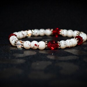 Red splatter bracelet