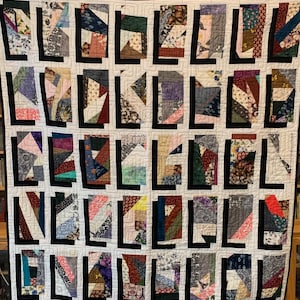 Crumb Piecing Throw Quilt