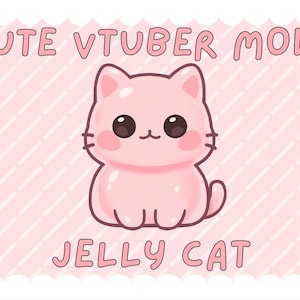 Obtenha o modelo live2d JellyCat | Полностью оснащенная | Mais 5 animações | Modelo vtuber