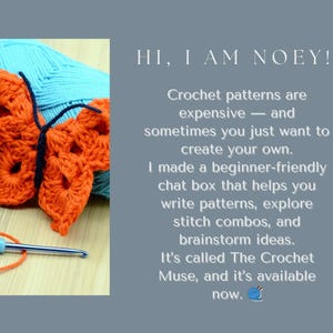 Beginner Crochet Pattern Helper | AI-Powered Chat Box for Stitch Ideas, Pattern Writing & Design Support | Instant Access PDF