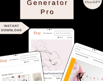 Etsy Listing Generator Pro | Tool voor bulk-csv en varianten voor Etsy-verkopers