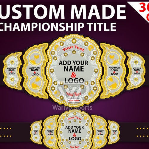 Custom Pro Wrestling Belt Create Championship Title With Your Etsy