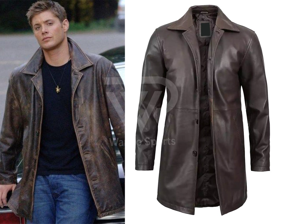 Supernatural Cosplay Dean Winchester Leather Jacket Movie Inspired Coat Jacket Etsy