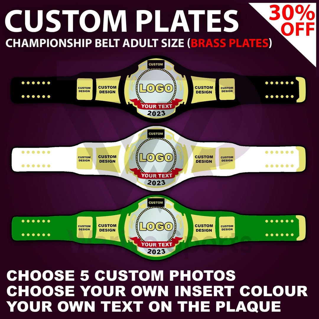 Custom Championship Belt Customizable Wrestling Belt Fully Etsy