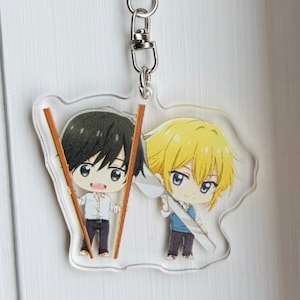 Hirano and Kagiura Keychain | Sasaki and Miyano | HiraKagi Anime Merch | Acrylic Charm | Yaoi Manga | Christmas Gift