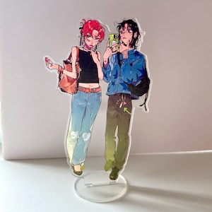 acrylic stand of the couple from the green yuri manga, TGSWIIWAGAA