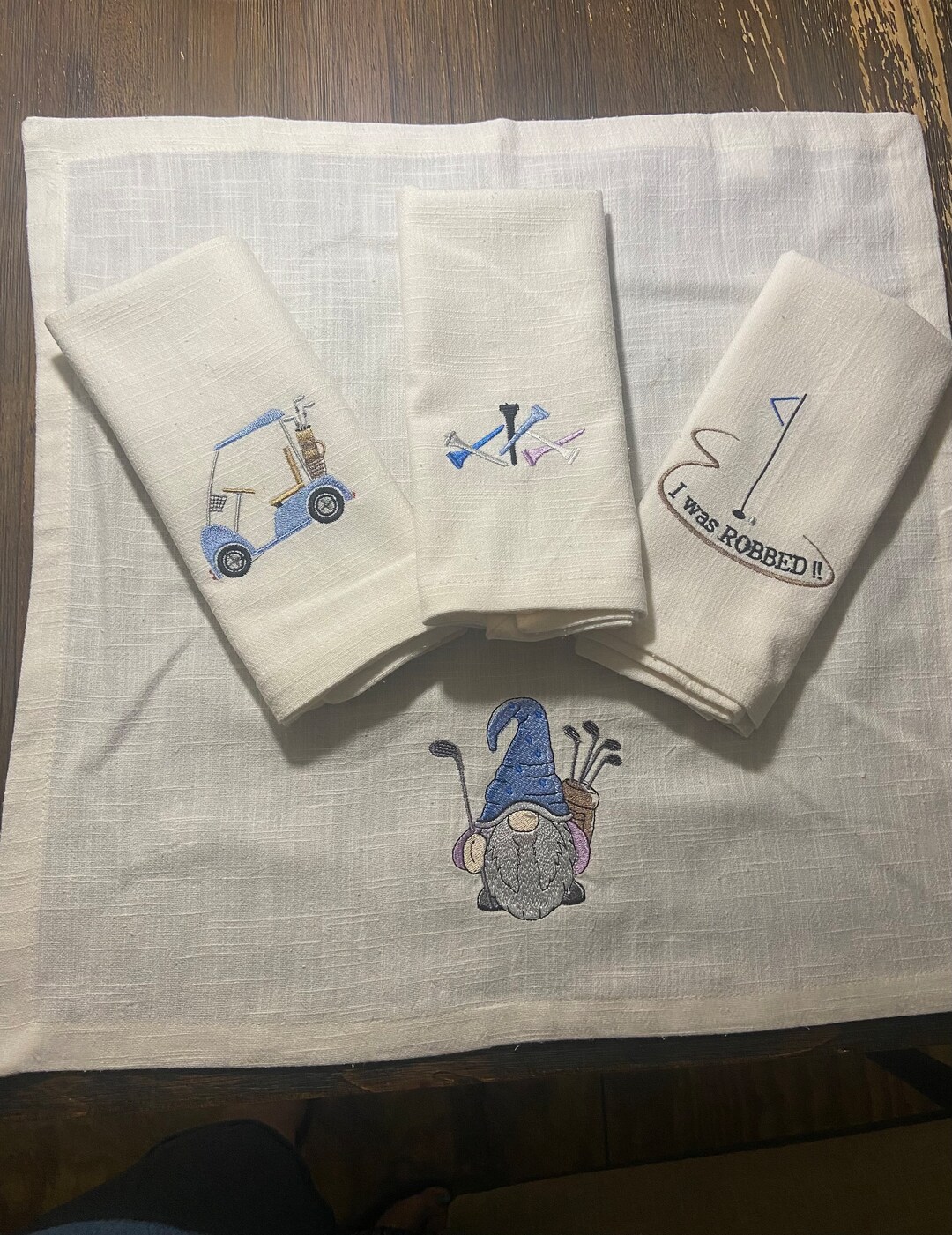 Golf Inspired Napkin Set Etsy