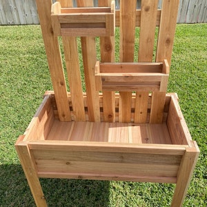Picket Planter, Wall Planter, Cedar Box, Garden Planter, Herb Garden, Flower Planter, Cedar Planter, Planter, Outdoor Planter, Wood Planter