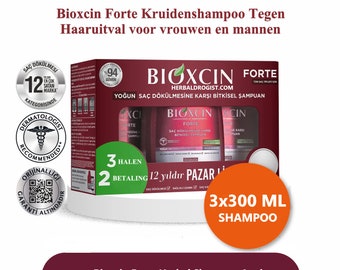 Bioxcin Forte Shampoo 3x300 ml (Effective Against Hair Loss, For Women & Men)