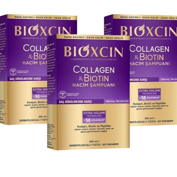 Bioxcin Collagen & Biotin Volume Shampoo 3x300 ml