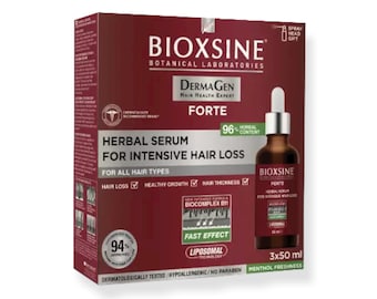 Bioxcin Dermagen Forte Sérum aux Herbes 3 x 50 ml (Pour Chute de Cheveux Intense)