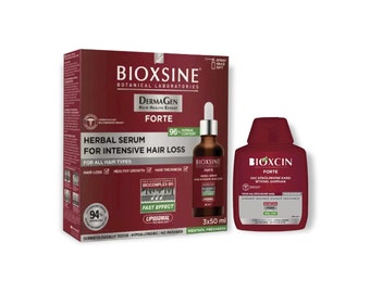 Bioxcin Forte Serum Intensive Anti Hair Loss 3x50ml + Bioxcin Forte Shampoo 300 ml (Very effective against hair loss)