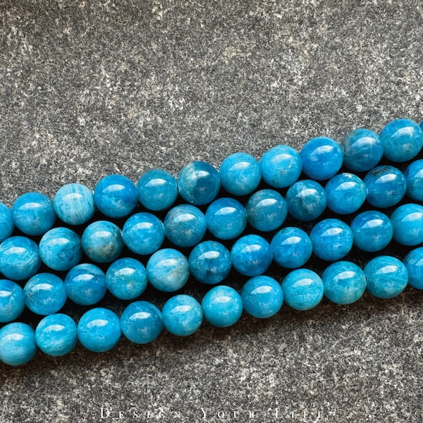 Natural 5A Apatite gemstone beads on strand in 6 mm & 8 mm, loose Apatite natural stone beads for making jewelry, bracelet, bracelet