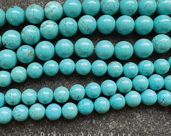 Turquoise gemstone beads, loose natural stone beads 4 mm to 12 mm jewelry beads, gemstone for making jewelry, bracelets, necklaces