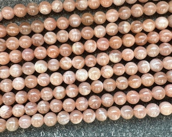 Natural Sunstone Gemstone Natural Stone Loose Beads 4 mm 6 mm 8 mm Jewelry Beads Gemstone for Making Necklace Bracelet Armchain